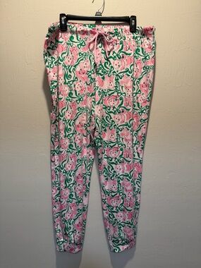 Lilly Pulitzer Pink, Green and White Floral Print Top